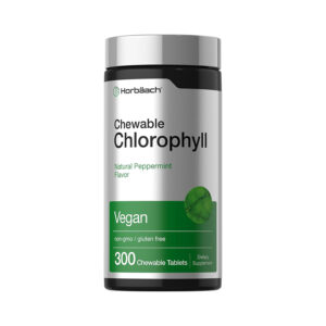 Clorofila 300 tabletas masticables, Sabor a menta