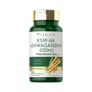 KSM-66 Ashwagandha 600 mg con Melatonina 70 cápsulas
