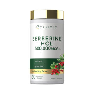 Suplemento de berberina HCL 500,000 mcg 60 cápsulas