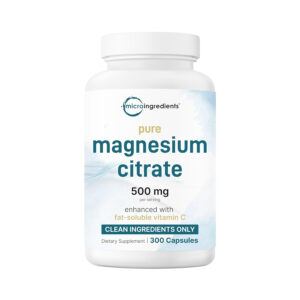 Citrato de magnesio con Vitamina C 500 mg, 300 cápsulas