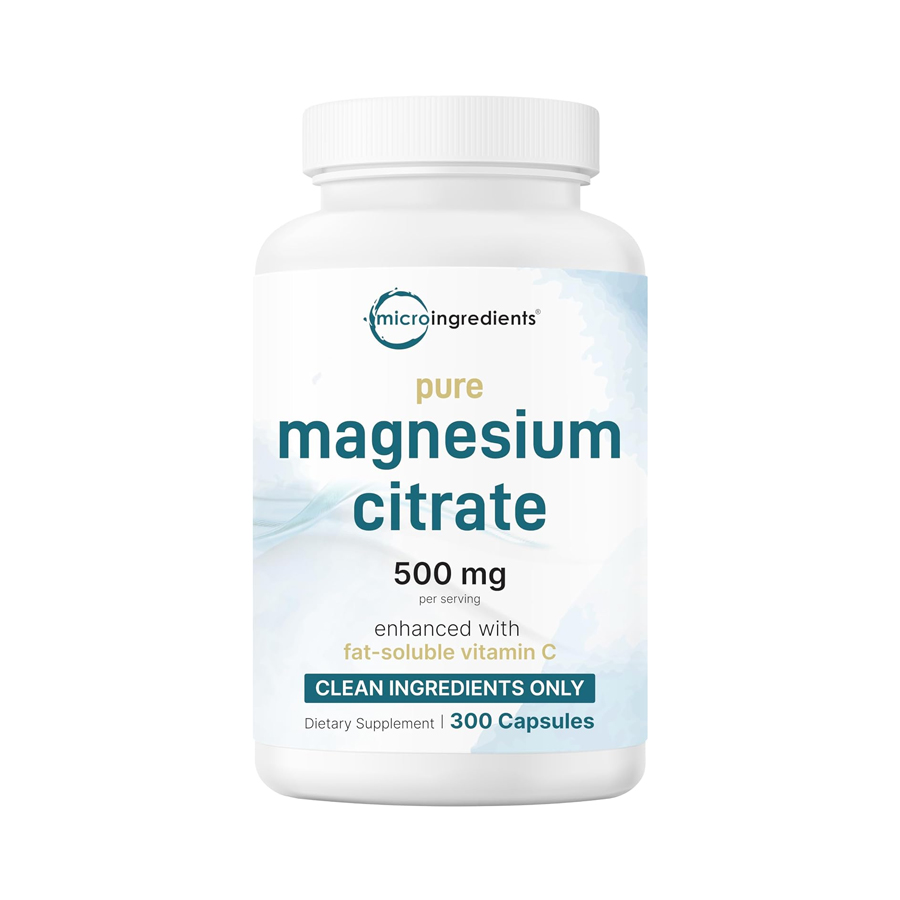Citrato de magnesio con Vitamina C 500 mg, 300 cápsulas