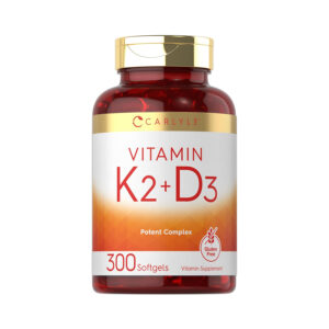 Vitamina D3 250 mcg con K2 MK-7 200 mcg 300 Cápsulas Blandas