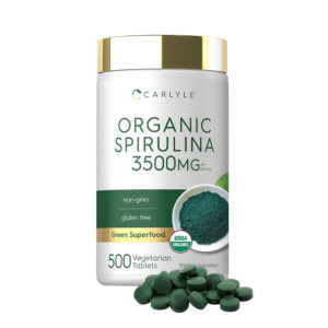 Espirulina orgánica 3500 mg, 500 Cápsulas